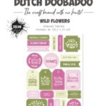Dutch Doobadoo Stansvel Wild Flowers teksten A4 474.007.028