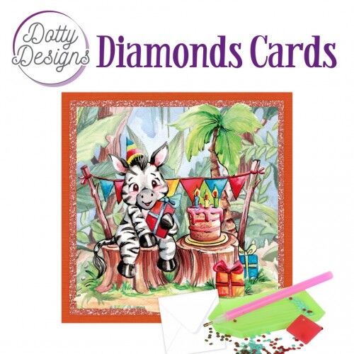Dotty Designs Diamond Cards – Zebra Party