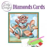 Dotty Designs Diamond Cards - Teddybear in Airplane