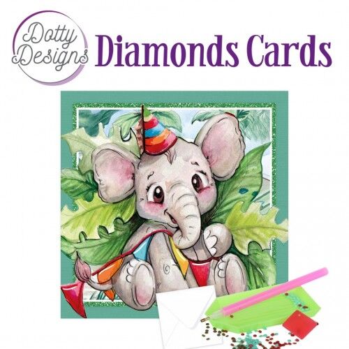 Dotty Designs Diamond Cards –  Elephant Party