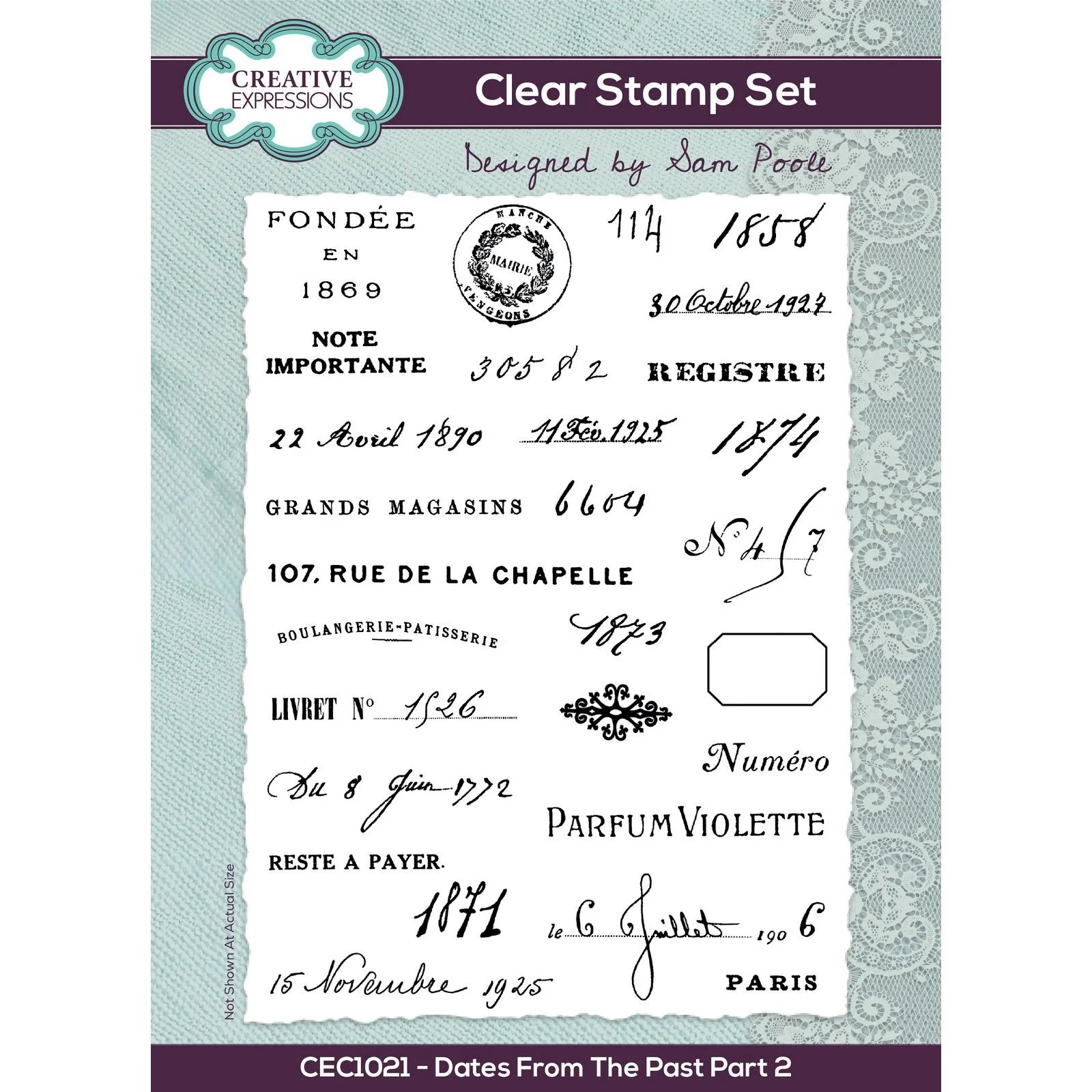Clear stempel – Dates from the past part 2- Creative Expressions