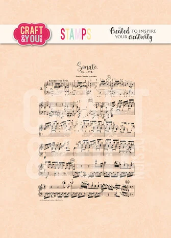 Craft & You Clear stempel Music Notes