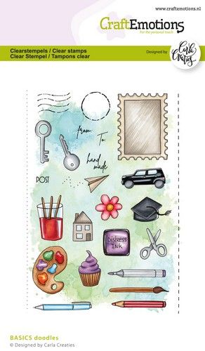 CraftEmotions clearstamps A6 – CC BASICS Doodles A6 Carla Creaties