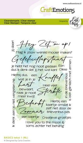 CraftEmotions clearstamps A6 – CC BASICS Tekst 1 A6 (NL) Carla Creaties