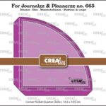 Crealies For Journalzz & Plannerzz Corner pocket kwart rond L 10,5 cm CLJP663