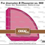 Crealies For Journalzz & Plannerzz Corner pocket kwart rond M 8,5 cm CLJP662