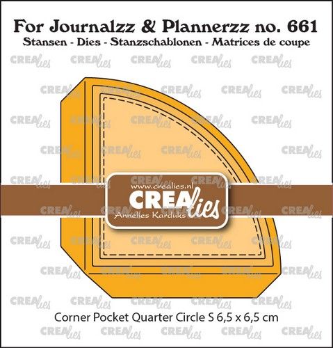 Crealies For Journalzz & Plannerzz Corner pocket kwart rond S 6,5 cm CLJP661