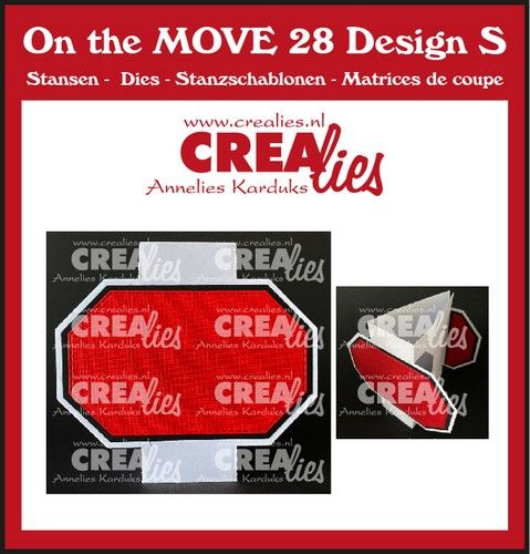 Crealies on the MOVE Design S Drieh. kaart halve achthoeken CLMOVE28