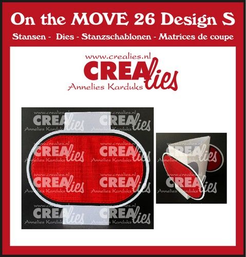 Crealies on the MOVE Design S Drieh. kaart halve cirkels CLMOVE26