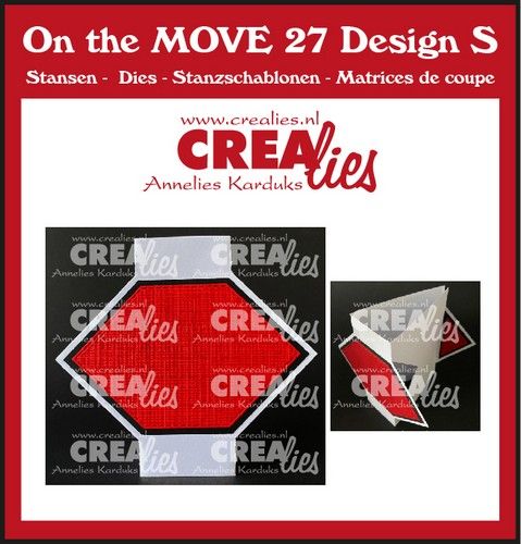 Crealies on the MOVE Design S Drieh. kaart halve diag. vierkanten CLMOVE27