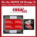 **-50%**Crealies on the MOVE Design S Drieh. kaart halve vierkanten CLMOVE29
