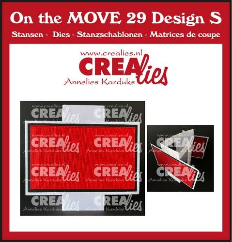 Crealies on the MOVE Design S Drieh. kaart halve vierkanten CLMOVE29