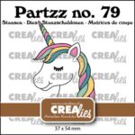 Crealies Partzz Eenhoorn CLPartzz79 37x54 mm