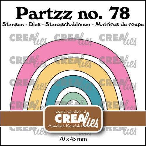Crealies Partzz Regenboog CLPartzz78 70×45 mm