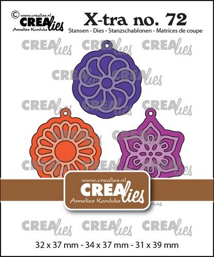 Crealies Xtra Charms D: bloemen CLXtra72 32×37 mm – 31×39 mm