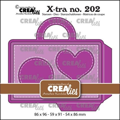 Crealies Xtra Geef een cadeaukaart: Tasje CLXtra202 86×96 – 59×91 – 54×86 mm