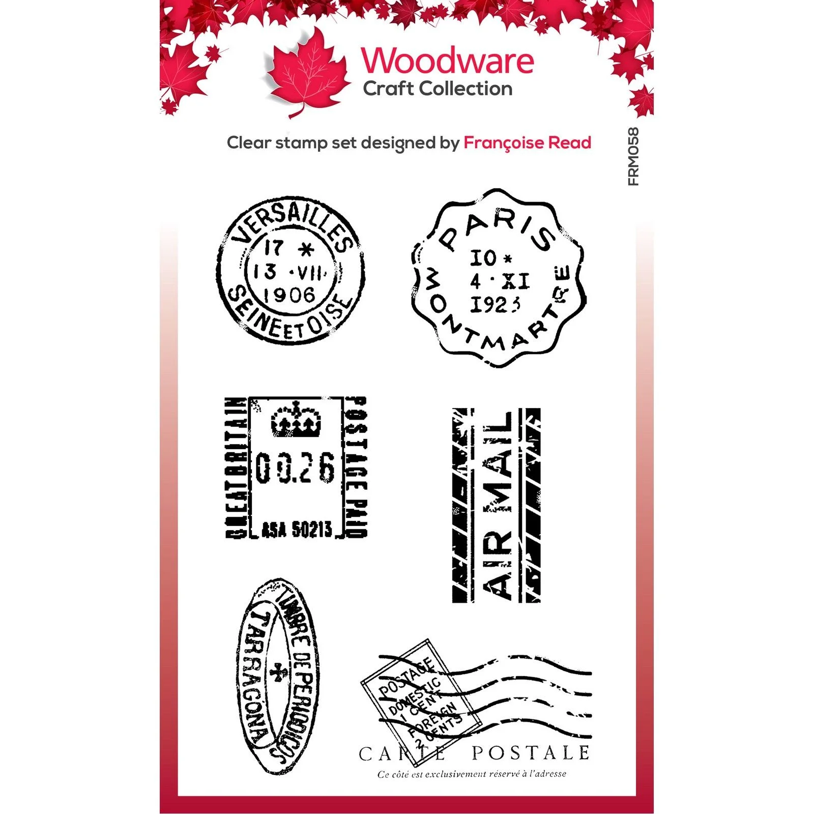 Clear stempel – Mini Postmarks – Woodware