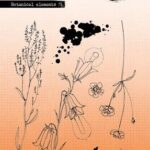 Studio Light Clear stamp Botanical elements Grunge Coll. nr.606 SL-GR-STAMP606