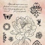 Studio Light Clear Stamp Timeless peony Vict. Dreams nr.610 JMA-VD-STAMP610