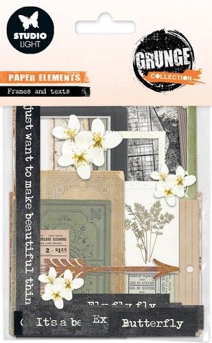 Studio Light Paper elements Frames & texts Grunge Coll. nr.10 SL-GR-PE10