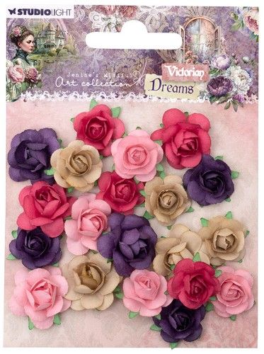 Studio Light Paper Flowers 1,5 & 2 cm Vict. Dreams nr.12 JMA-VD-FLOW12