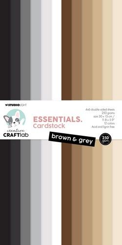 Studio Light Paper pad Brown&grey 250gsm Essentials nr.135 CCL-ES-PP135