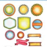 Elizabeth craft Design - Circles, Banners & Ribbons - 2138