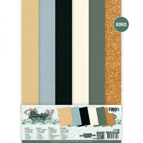 Linen Cardstock Pack – Yvonne Creations – Young and Wild – A4