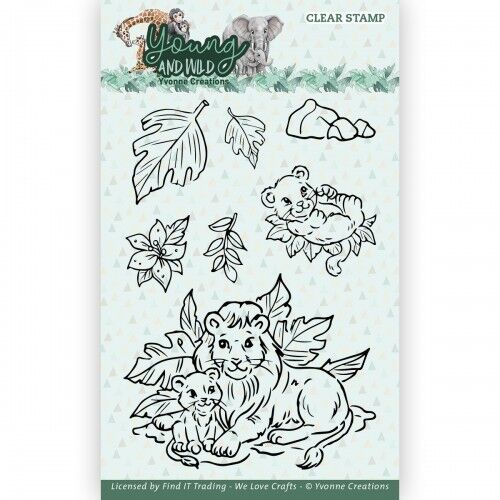 Clear Stamps – Yvonne Creations – Young and Wild – Lion