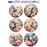 Scenery Push out - Berries Beauties - Hummingbird - Round