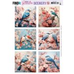 Scenery Push out - Berries Beauties - Blue Bird - Square