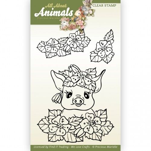 Clear Stamps – Precious Marieke – All About Animals – Pig