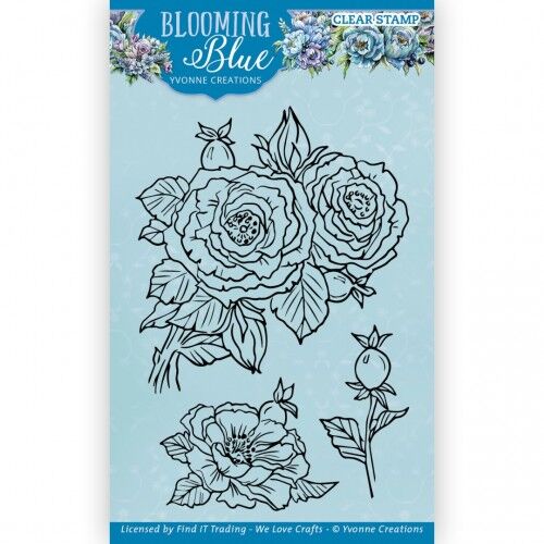 Clear Stamps – Yvonne Creations – Blooming Blue – Rosehip