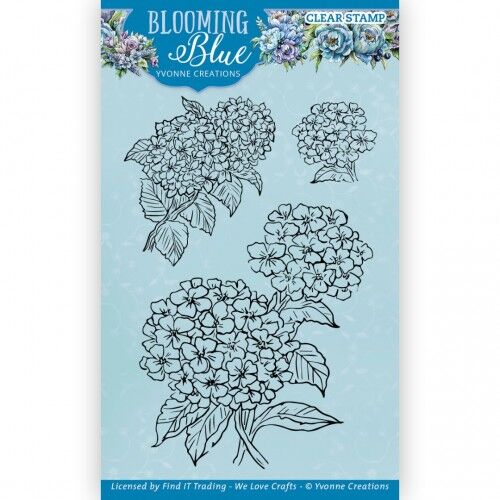Clear Stamps – Yvonne Creations – Blooming Blue – Hydrangea