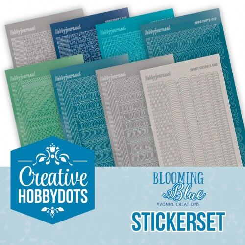 Stickerset Creative Hobbydots 48 – Blooming Blue