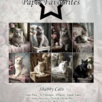 shabby cats - paper favourites PFA125