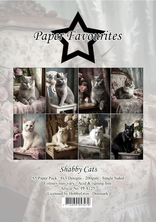 shabby cats – paper favourites PFA125