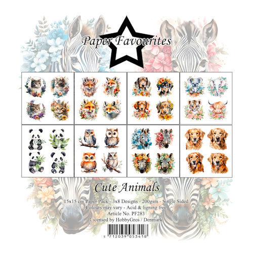 cute animals – paper favourites PF283