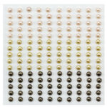 Plak parels 3 tinten Bruin 4mm - Nellie Snellen