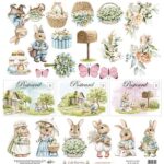 Double-sided paper 12"*12" Cute Bunnies 250 gsm