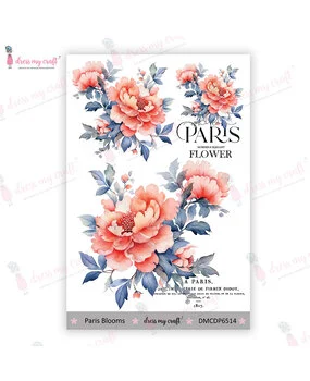 dress my craft – paris blooms transfer DMCDP6514