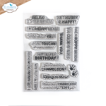 Jungle Party Stamp Sentiments - Elizabeth Craft designs - CS349