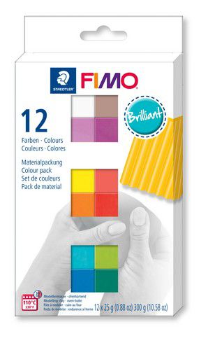 Fimo soft colour pack 12 brilliant colours 8023 C12-2  / 12x25gr