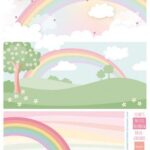 Marianne D Decoupage Eline's Pastel regenboog achtergronden AK0093