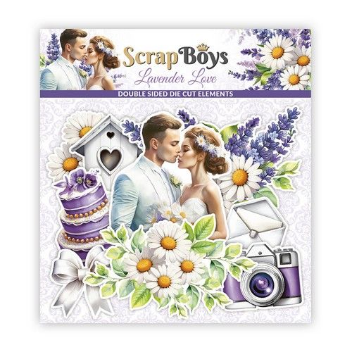 ScrapBoys Lavender Love Day Die cut elements SB-LALO-12 250gr