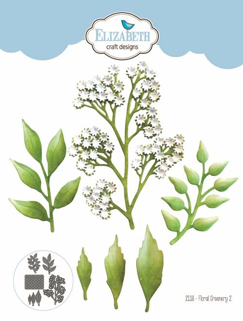Snijmallen –  Floral Greenery 2 – 2118- Elizabeth craft Design