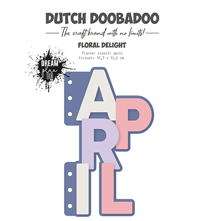 Dutch Doobadoo Card-Art Planner stencil April A5 (NL)