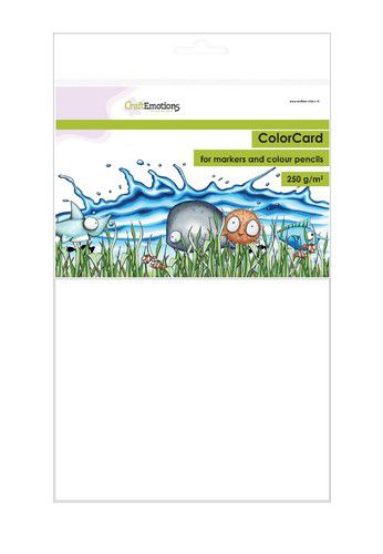 ColorCard kleurpapier voor markers + potloden wit A4 250gr 12 vel – CraftEmotions