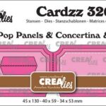 Crealies Cardzz Twist& Pop A3, Panelen&Lep.& Miniboekje tickets H CLCZ326