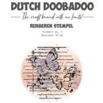 Dutch Doobadoo Rubber stamp 1 ATC cirkel Butterfly 497.004.004